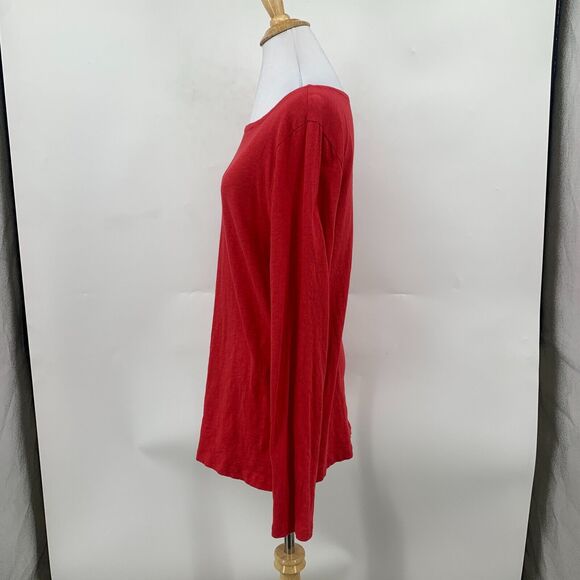 J. Crew Painter Tee Womens XL Extra Large Poppy Long Sleeve Boat Neck Shirt - Picture 4 of 11